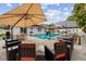 Inviting pool area with patio furniture, perfect for outdoor relaxation and entertaining in a private backyard at 1242 Whisper Dr, Largo, FL 33770