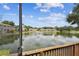 Beautiful view of the pond and surrounding community from the backyard deck at 1508 Adams E Cir, Largo, FL 33771