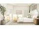 Bright primary bedroom with lots of natural light and calming color scheme at 1554 Serenity Outlook Ct, Lutz, FL 33548