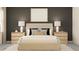 Comfortable primary bedroom with a relaxing color scheme and natural lighting at 18137 Serene Lake Loop, Lutz, FL 33548