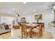 Open-concept living and dining area with hardwood floors and modern decor at 2078 Sunset Point Rd # 83, Clearwater, FL 33765
