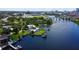 Waterfront estate with private dock and pool overlooking scenic water views and downtown skyline at 2205 N Riverside Dr, Tampa, FL 33602