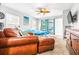 Relaxing bedroom with an armchair and access to the outdoor area at 35836 Lakeshore Dr, Dade City, FL 33525