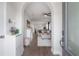 Bright foyer with an archway leading to an open-concept living room with a ceiling fan at 403 S Fremont Ave # 3, Tampa, FL 33606