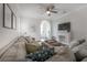 Comfortable living room featuring an archway to foyer, plush seating and fireplace at 403 S Fremont Ave # 3, Tampa, FL 33606