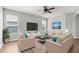 A welcoming living room features lots of natural light and comfortable seating for Gathering and friends at 5015 58Th E Ter, Bradenton, FL 34203