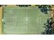 Aerial view of an outdoor basketball court with green surface and white lines at 5131 Gato Del Sol Cir, Wesley Chapel, FL 33544