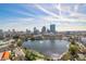 Enjoy this aerial view of downtown and the lake from the property’s vantage point at 777 3Rd N Ave # 1704, St Petersburg, FL 33701