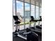 Gym with treadmills, elliptical machine, and city views through large windows at 777 3Rd N Ave # 1704, St Petersburg, FL 33701