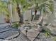 Front yard features a seating area and unique landscaping at 10924 Summerton Dr, Riverview, FL 33579