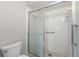 Bathroom with glass enclosed shower at 11511 113Th St # 22E, Largo, FL 33778