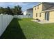Spacious backyard with a well-maintained lawn and privacy fence providing ample space for outdoor activities at 12231 Fairlawn Dr, Riverview, FL 33579