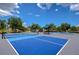 Modern pickleball courts offering a community space for sports and recreation in a residential neighborhood at 15505 Wicked Strong St, Sun City Center, FL 33573