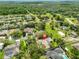 Overhead shot of the house, set amongst lush greenery, showcasing its location in a serene neighborhood at 2535 Regal River Rd, Valrico, FL 33596