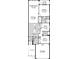 Detailed floor plan illustrating the layout of the home, including the bedrooms, kitchen, and living spaces at 288 Villa Corte Dr, Lutz, FL 33549