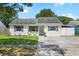 Charming single-story home with a well-maintained lawn, neutral paint, and decorative shutters at 3133 Payne St, New Port Richey, FL 34655
