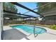 Clear blue pool with a screened-in enclosure for bug-free enjoyment and relaxation at 3133 Payne St, New Port Richey, FL 34655