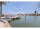 A well-maintained boat dock extends into the tranquil waters, perfect for boating enthusiasts at 417 41St Ave, St Pete Beach, FL 33706