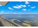 Enjoy the expansive water views from this condo balcony on a sunny day at 5153 Isla Key S Blvd # 415, St Petersburg, FL 33715