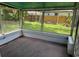 Cozy sunroom with screened windows providing tranquil views of the landscaped backyard at 5630 47Th N Ave, Kenneth City, FL 33709