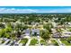 Aerial view of a modern home with a well-manicured yard in a suburban neighborhood at 729 89Th N Ave, St Petersburg, FL 33702