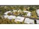 Aerial view of a well-maintained community with lush landscaping and charming homes at 9548 141St St, Seminole, FL 33776