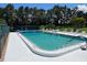 Large community swimming pool surrounded by lounge chairs and lush greenery at 110 Lakeside Ct # 110, Oldsmar, FL 34677
