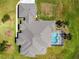 Bird's eye view of home's roof and backyard pool at 1109 Colson Rd, Plant City, FL 33567