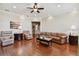 Cozy living room with hardwood floors and comfortable furniture at 1109 Colson Rd, Plant City, FL 33567