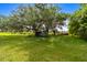 Small storage shed tucked under large trees with Spanish moss in a large green yard at 1109 Colson Rd, Plant City, FL 33567