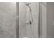 The shower features elegant tile work, a modern shower head and fixtures at 11308 Chilly Water Ct, Riverview, FL 33569