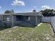 Exterior view of the backyard showcasing the home's well-maintained lawn and privacy fence at 1144 Rushmore Dr, Holiday, FL 34690