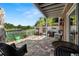 Back patio with waterfront views at 13684 Orange Sunset Dr # 101, Tampa, FL 33618
