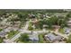An aerial view of a residential neighborhood with tree-lined streets and well-maintained lawns with a location pin at 3501 Sarazen Dr, New Port Richey, FL 34655