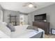 Comfortable bedroom with view into the bathroom at 3501 Sarazen Dr, New Port Richey, FL 34655