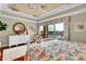 Bedroom featuring wood flooring, and water views at 610 Pinellas Bayway S # 5202, Tierra Verde, FL 33715