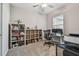 Bright office space with shelving and a comfortable workspace setup at 6825 Citrus Creek Ln, Tampa, FL 33625