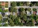 Birds eye view of the property boundaries in a residential area near intersection at 7003 Yule Ln, Tampa, FL 33637
