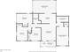 Detailed floor plan showcasing the layout of the home with multiple bedrooms and closets at 7003 Yule Ln, Tampa, FL 33637