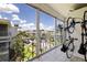 Balcony view of the neighborhood and surrounding community with bicycles stored on the wall at 1060 N Shore Ne Dr # 6, St Petersburg, FL 33701