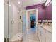 Stylish bathroom features a glass-enclosed shower and updated fixtures at 1060 N Shore Ne Dr # 6, St Petersburg, FL 33701