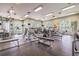 Well-equipped gym with machines, weights, fans, and large windows at 20302 Noble Oak Pl, Tampa, FL 33647