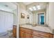 Bathroom featuring granite countertop and neutral color palette at 2110 W View Dr, Sun City Center, FL 33573