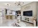 Stylish living room featuring modern decor, neutral tones, and an open floor plan at 26835 Juniper Bay Dr, Wesley Chapel, FL 33544