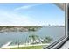 Breathtaking water view from the condo's window, overlooking boats and the city skyline at 31 Island Way # 406, Clearwater Beach, FL 33767