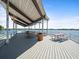 Spacious pavilion with picnic tables, providing a scenic view of the lake for community enjoyment at 3325 Schefflera Rd, Tampa, FL 33618