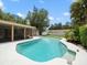 Sparkling private pool surrounded by lush greenery and a screened lanai for outdoor enjoyment at 3325 Schefflera Rd, Tampa, FL 33618