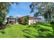 Spacious backyard with a well-maintained lawn, screen porch, perfect for outdoor activities at 3898 49Th S Ave, St Petersburg, FL 33711