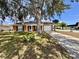 Charming single-story home featuring a well-manicured lawn and a large shade tree at 3902 Glissade Dr, New Port Richey, FL 34652