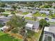 Drone shot showcasing backyard with mature tree coverage at 6167 31St Ave, St Petersburg, FL 33710